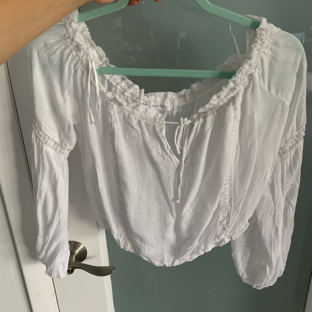 White off the shoulder top